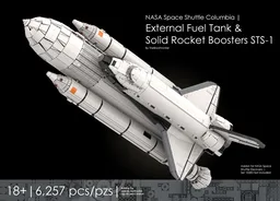 NASA Space Shuttle (10283) - Columbia STS-1 External Fuel Tank & SRB Addons