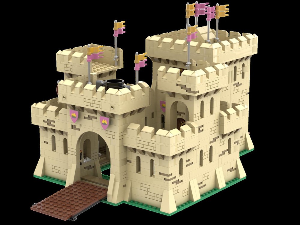 Lego Tan Castle (modern interpretation of the classic 375 Yellow Castle)
