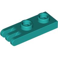 Lego Hinge Plate 1 x 2 with 3 Fingers [Hollow Studs] / Dark Turquoise