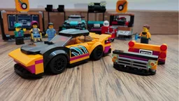The new orange car