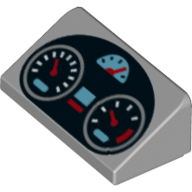 Lego Brick Sloped 30° 1 x 2 x 2/3 with Dashboard, Speedometers Print