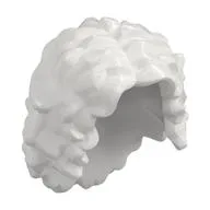 Hair Long Tousled with Center Part / White