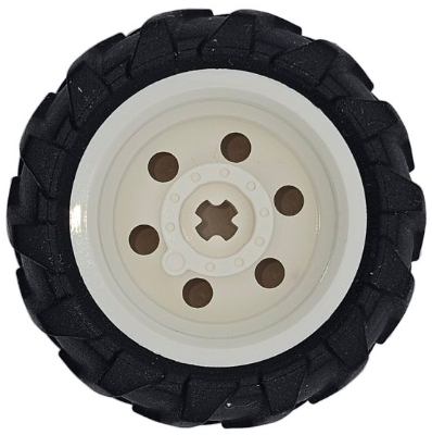 Lego Wheel 30.4mm D. x 20mm with No Pin Holes and Reinforced Rim with Black Tire 43 x 22 Tractor (56145 / 7616)