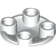 Plate Round 2 x 2 with Rounded Bottom [Boat Stud] / White