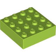 Lego Brick Magnet, 4 x 4 / Lime