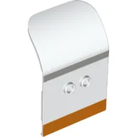 Door 2 x 4 x 6 Curved Aircraft with Dark Bluish Grey/Orange Stripe Print / White