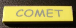 Tile 1 x 4 with 'COMET' Pattern (Sticker) - Set 5941 / Medium Lime