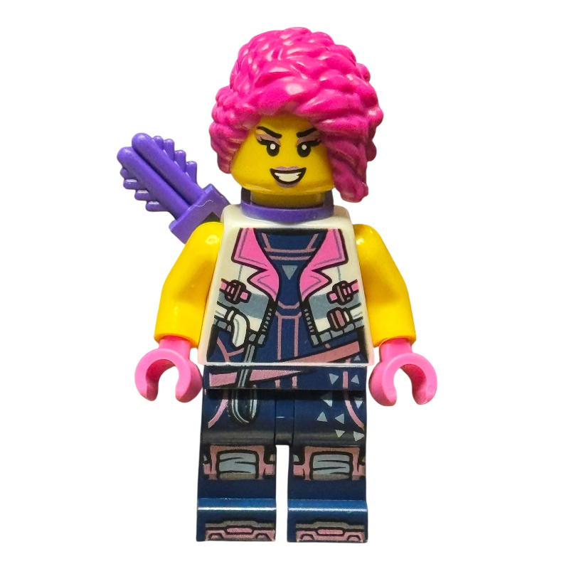 Lego Zoey, White Shirt, Dark Purple Quiver