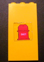Lego Brick 1 x 3 x 5 with Salt Shaker Pattern (Sticker) - Set 232