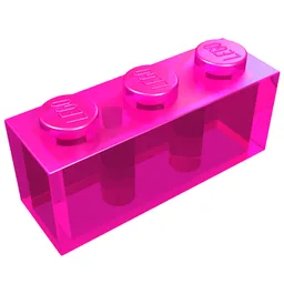 Brick 1 x 3 / Trans-Dark Pink