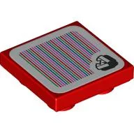 Tile Special 2 x 2 Inverted with Piranha Plant and Barcode Print (Sticker) / Red