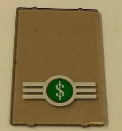 Glass for Window 1 x 4 x 5 with Dollar Sign '$' in Green Circle Pattern (Sticker) - Set 4854 / Trans-Brown
