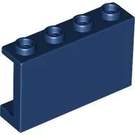 Panel 1 x 4 x 2 with Side Supports - Hollow Studs / Dark Blue