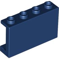 Lego Panel 1 x 4 x 2 with Side Supports - Hollow Studs / Dark Blue