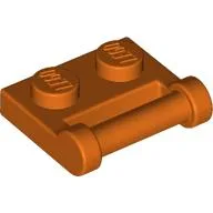 Plate Special 1 x 2 [Side Handle Closed Ends] / Reddish Orange