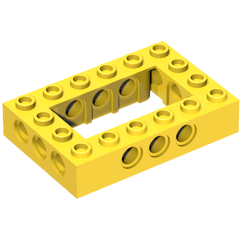 Lego Technic Brick 4 x 6 with 2 x 4 Opening / Yellow