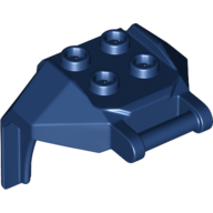 Lego Plate Special, 2 x 2 Studs and Handle, Closed Ends (Mech Chest Plate / Armor) / Dark Blue