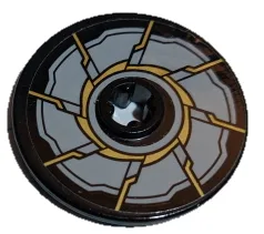 Technic, Disk 3 x 3 with Gold Blade Pattern (Sticker) - Set 76097