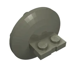 Plate Special 1 x 2 with 4 x 4 disk at 90 degrees / Dark Gray
