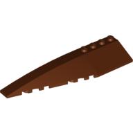 Lego Brick Wedged, Curved 12 x 3 Left / Reddish Brown
