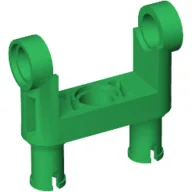 Technic Pin Connector Toggle Joint Smooth Double with 2 Pins / Green