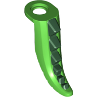 Lego Minifig Neckwear Tail Lizard with Dark Green Horns / Bright Green
