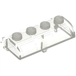 Treasure Chest Lid [Thick Hinge] / Trans-Clear
