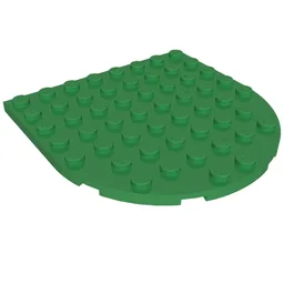 Plate 8 x 8 with Rounded End / Green