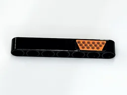 Technic, Liftarm Thick 1 x 7 with Orange Tread Plate Pattern Model Left Side (Sticker) - Set 42081