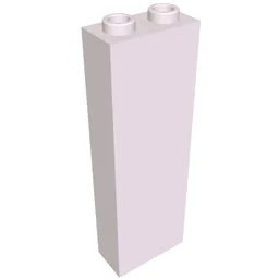Brick 1 x 2 x 5 with Blocked Open Studs and Bottom Stud Holder with Asymmetric Ridges / Lavender