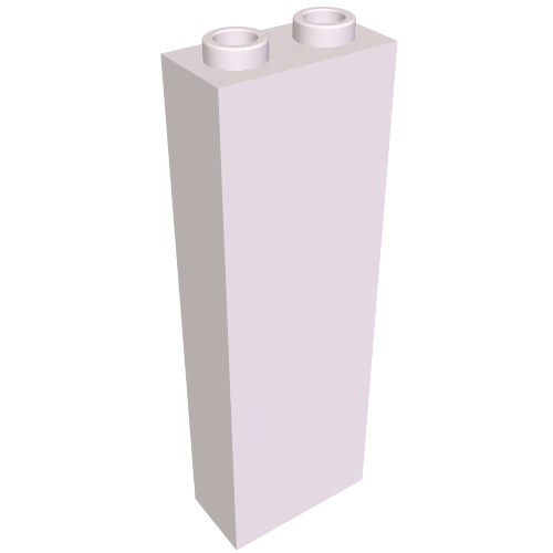 Lego Brick 1 x 2 x 5 with Blocked Open Studs and Bottom Stud Holder with Asymmetric Ridges / Lavender