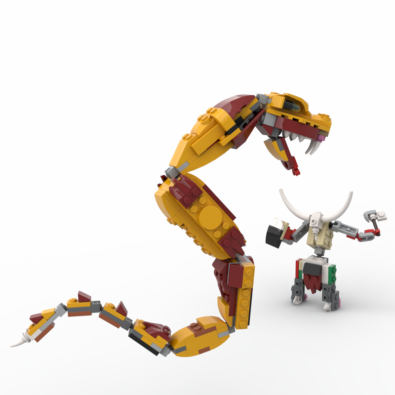 Lego Craw Wurm versus Minotaur