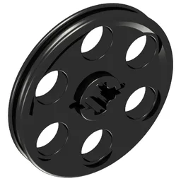 Technic Wedge Belt Wheel [aka Pulley] / Black