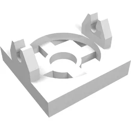 Magnet Holder Tile 2 x 2 - Short Arms / White
