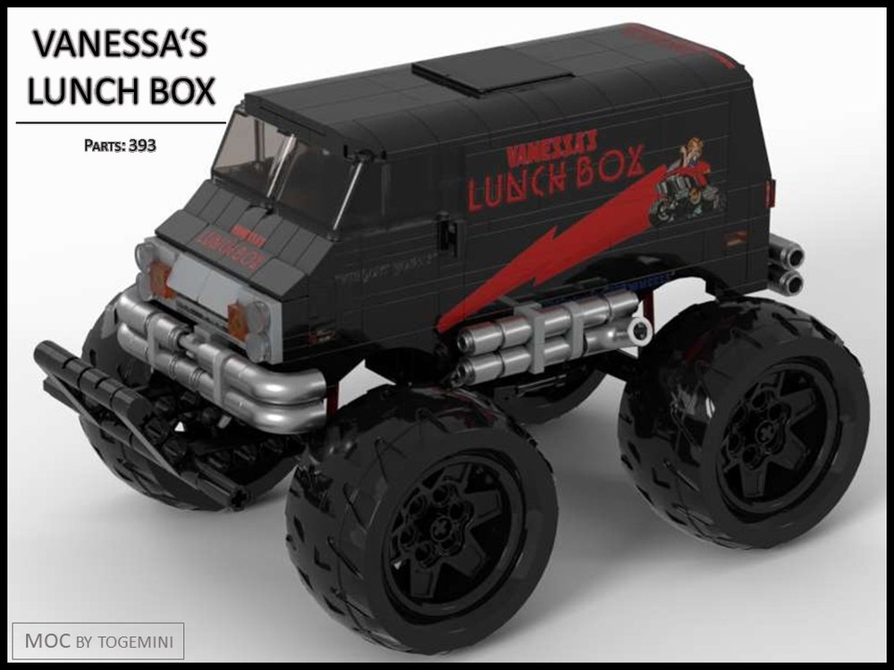 Lego Vanessa's Lunch Box - Black Edition (8 studs version) - Monster Truck
