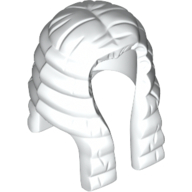 Lego Hair Long with Curls (Judge's Peruke) / White