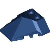 Brick Wedged, Sloped 4 x 4 Pyramid Center / Dark Blue