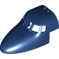 Aircraft Fuselage Curved Forward 6 x 10 Top with 5 Window Panes / Dark Blue