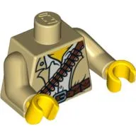 Torso Jacket, White Shirt, Bandolier and Silver Buckle Print (Jake Raines), Tan Arms, Yellow Hands / Tan