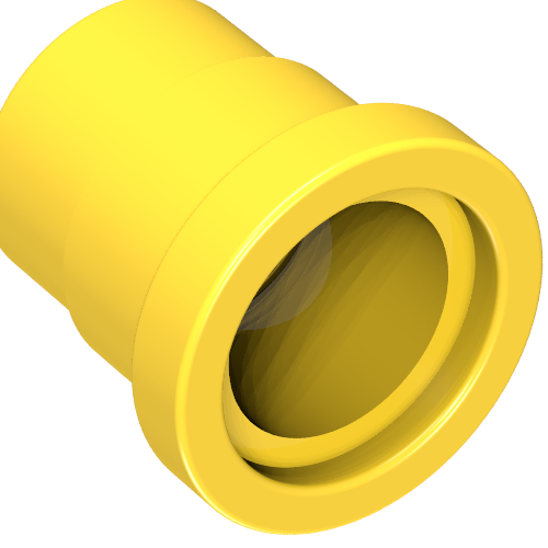 Lego Technic Hub / Handle 1 x 1 / Yellow