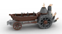 Small steam land boat
