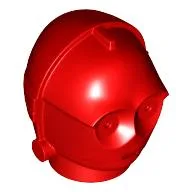 Minifig Head Special, Protocol Droid (C-3PO) [Plain] / Red