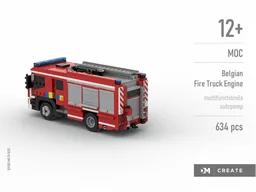 MOC - Belgian Fire Truck Engine (multifunctionele autopomp)