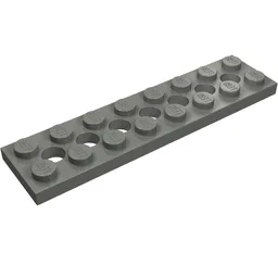Technic Plate 2 x 8 [7 Holes] / Dark Bluish Gray