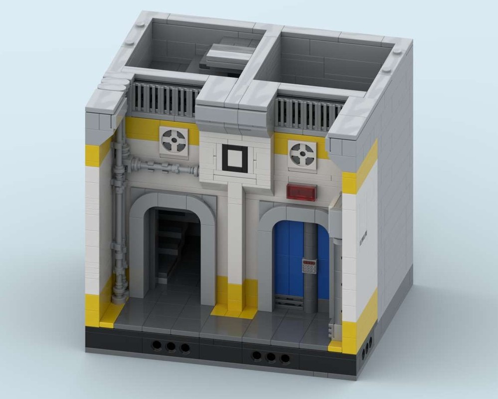 Lego Fallout Vault 42 - Elevator - Bottom Floor - Door closed