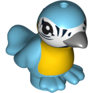 Lego Animal, Bird, Two Feet with Dark Bluish Gray Beak and Yellow Chest Print