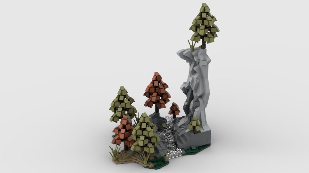 Lego LOTR River rock landscape