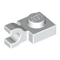 Plate Special 1 x 1 with Clip Horizontal [Thick U Clip] / White