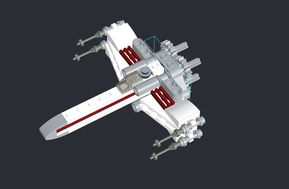 Lego 30654 X-Wing Starfighter with synchronized wing movement
