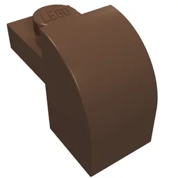 Brick Curved 1 x 2 x 1 1/3 with Curved Top / Brown